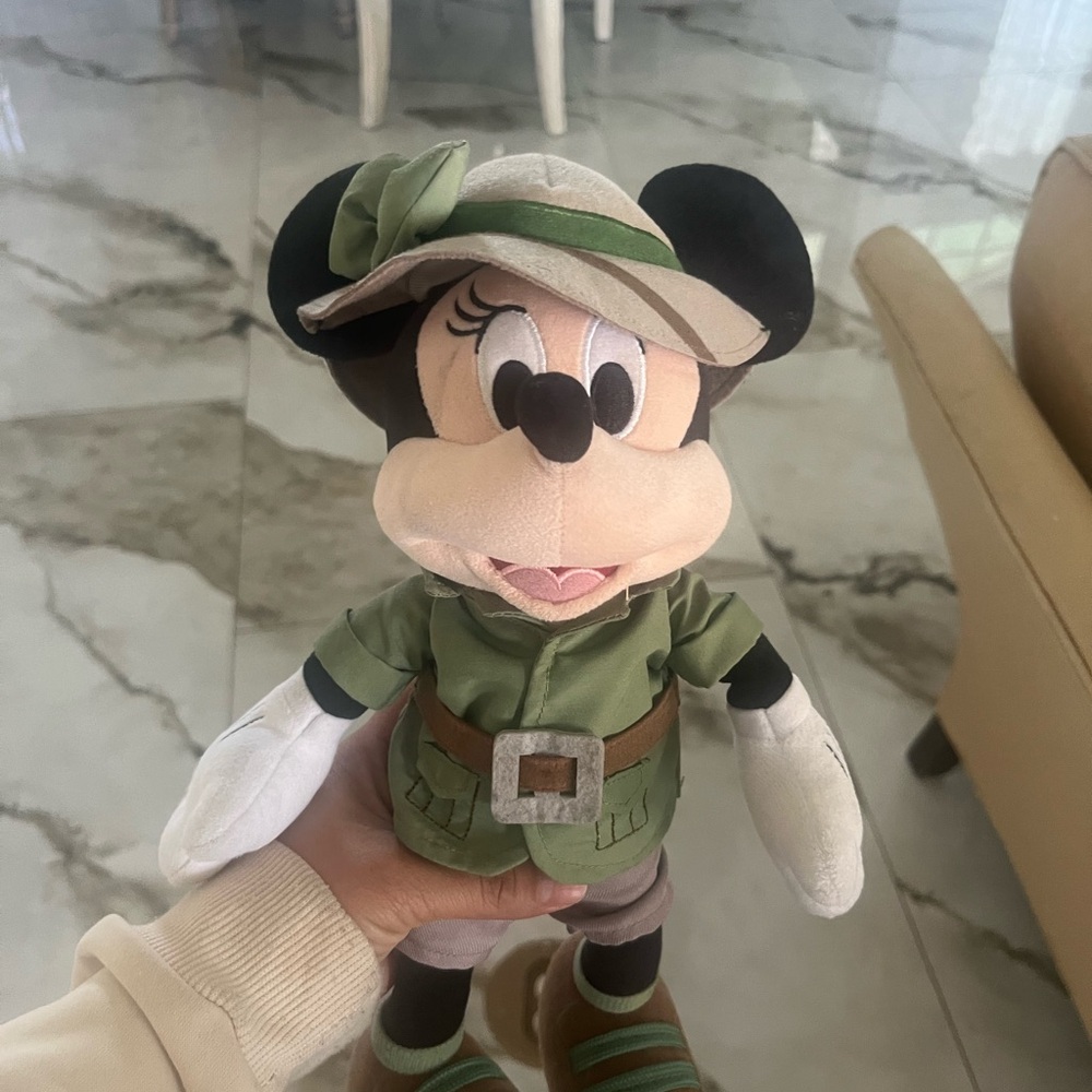 Disney Explorer Minnie Mouse Plush in Green and Brown
